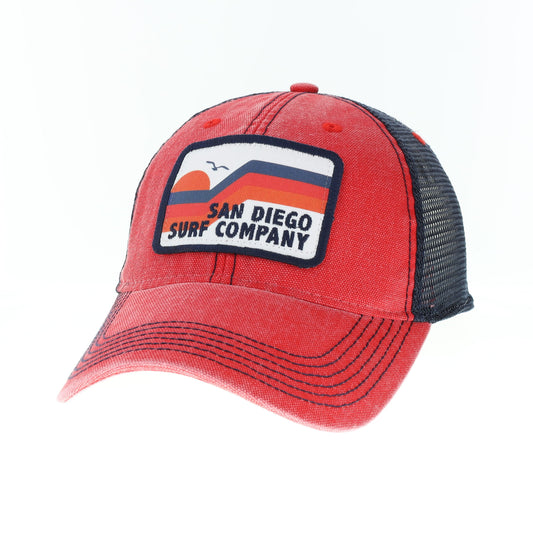 Sun and Bars Hat, SCARLET/NAVY