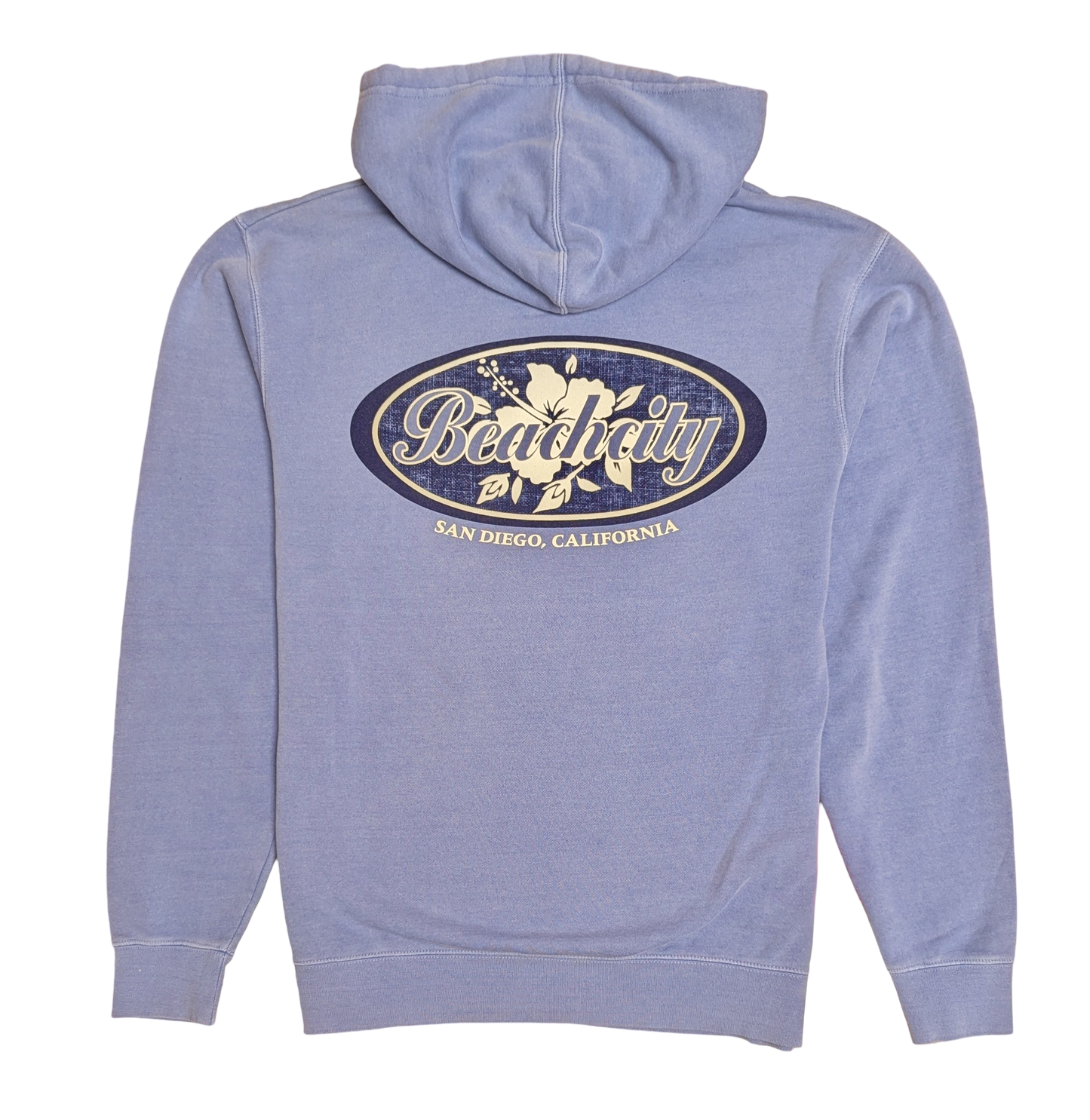 Woven Oval Hibiscus Hooded Sweatshirt