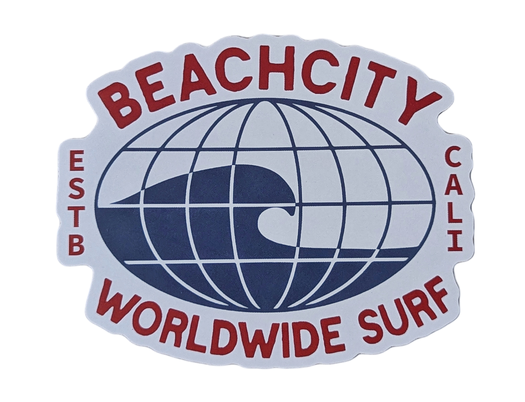 Beachcity Worldwide Surf Sticker