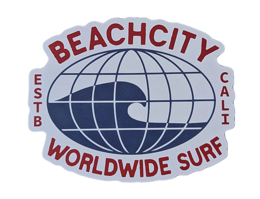 Beachcity Worldwide Surf Sticker