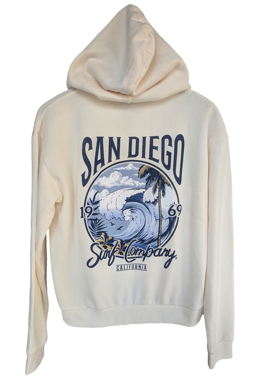 Force Of Nature San Diego Surf Co Women's Zip Hoodie