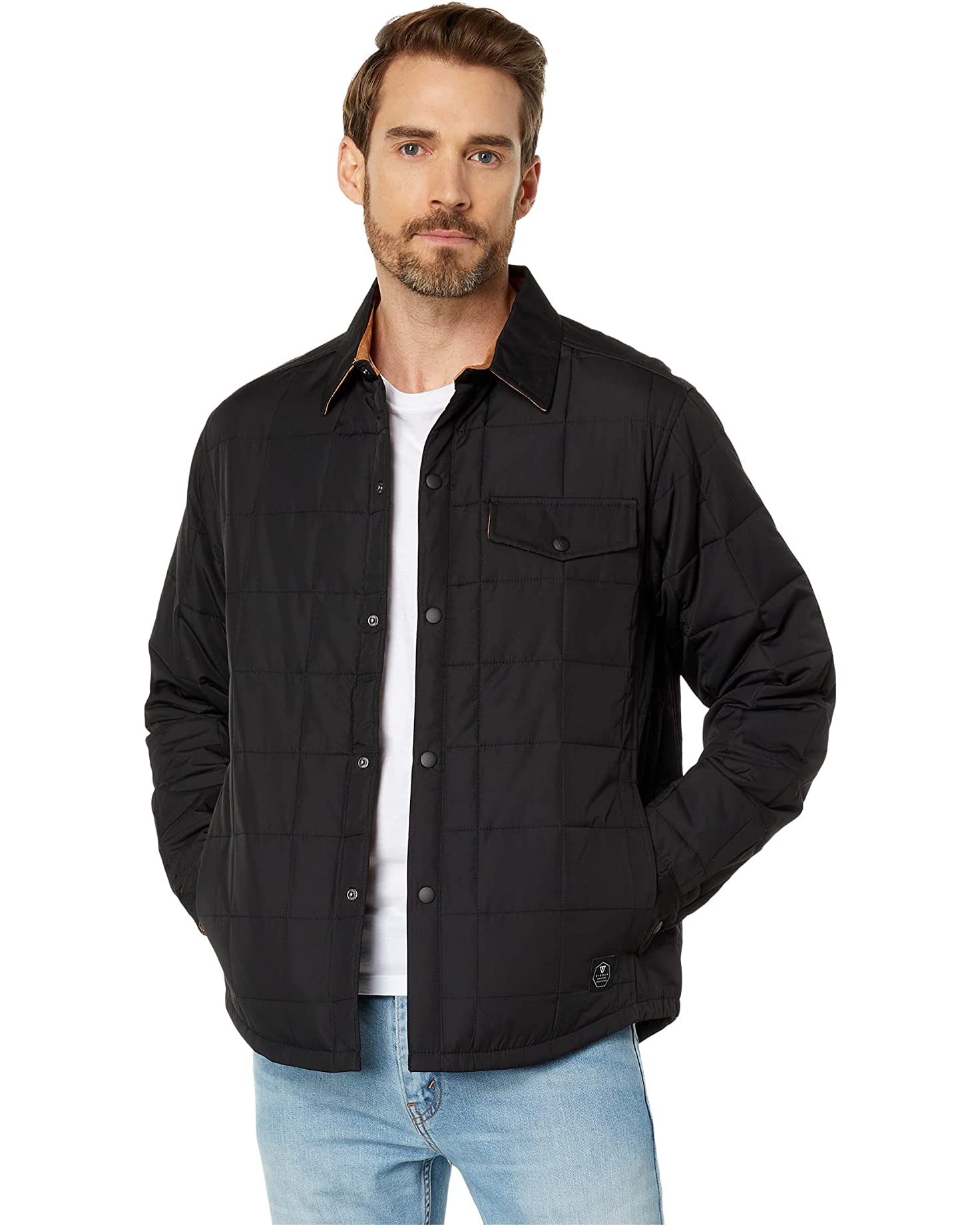 levi's men's cotton diamond quilted shirt jacket