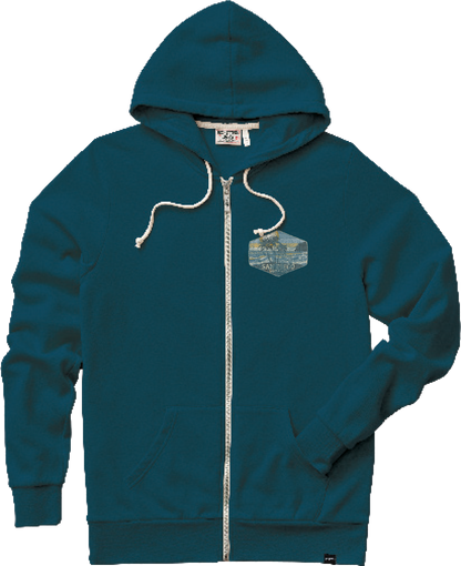Pushed Back San Diego Surf Co. Zip Hoodie