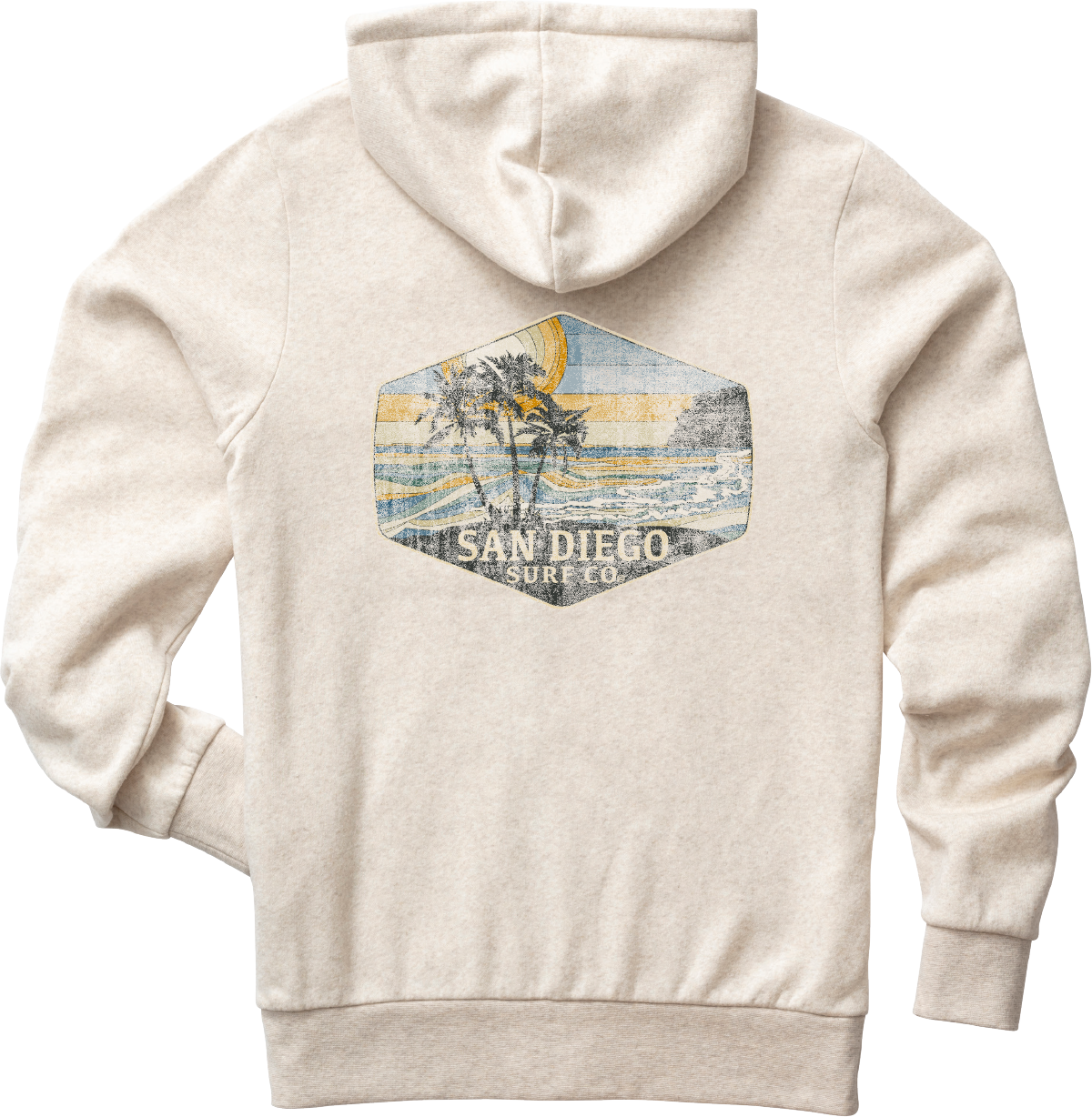 Pushed Back San Diego Surf Co. Zip Hoodie