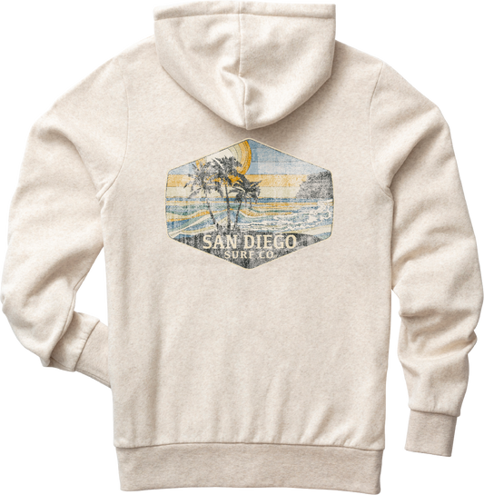 Pushed Back San Diego Surf Co. Zip Hoodie