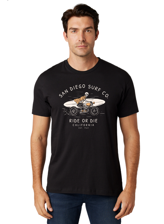 Ride or Die San Diego Surf Co. T-shirt