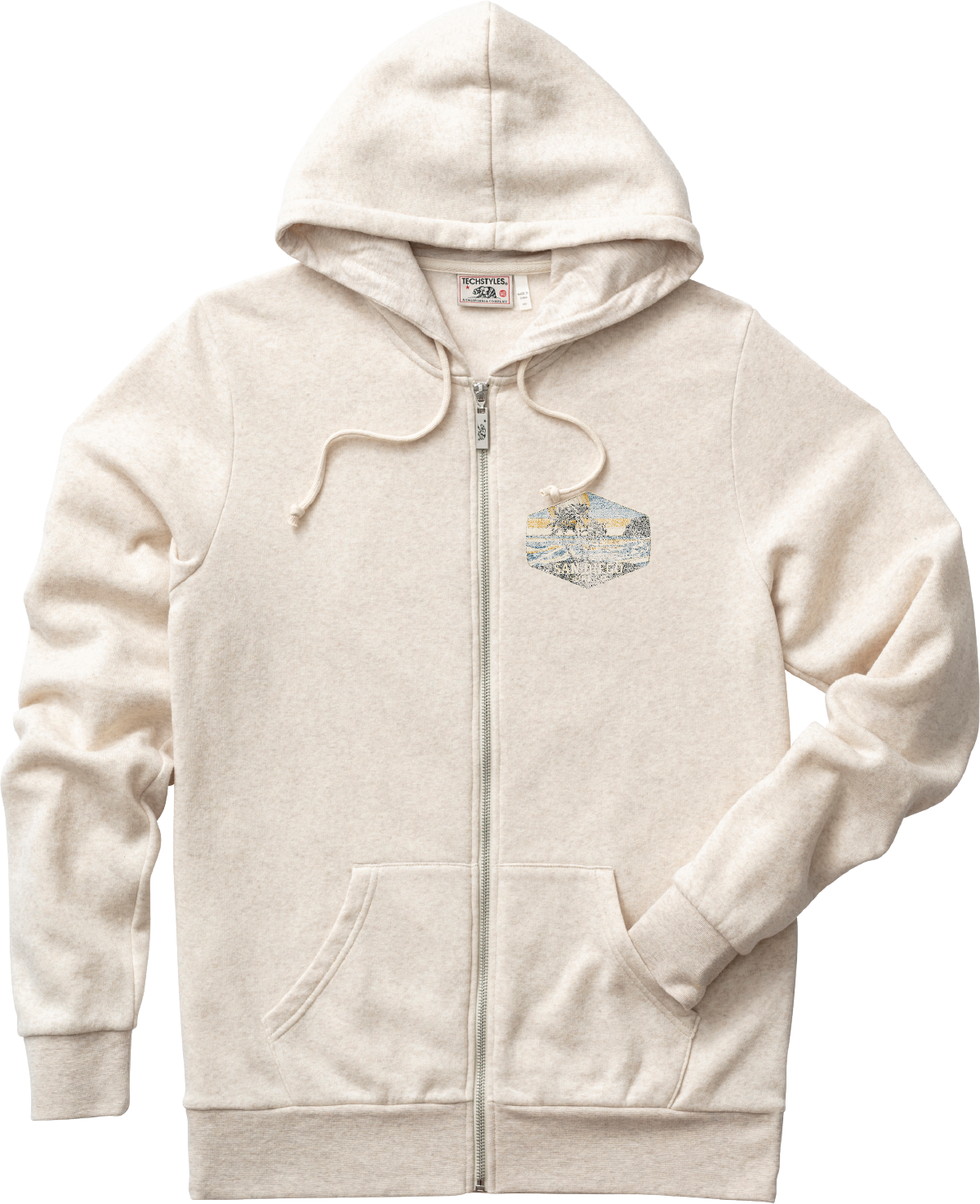 Pushed Back San Diego Surf Co. Zip Hoodie