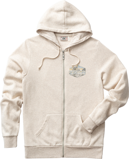 Pushed Back San Diego Surf Co. Zip Hoodie