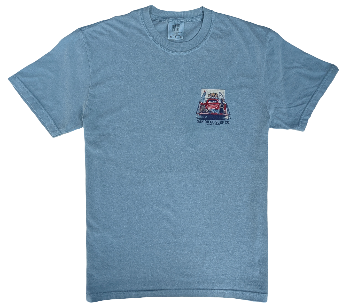 Red Truck CA Surf Dogs M Tee