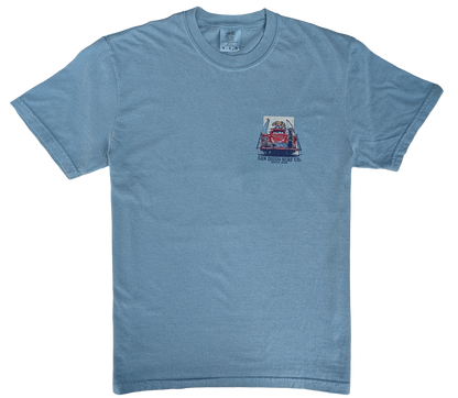 Red Truck CA Surf Dogs M Tee