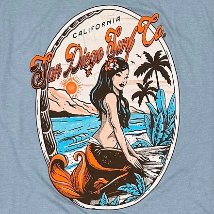 Vintage Mermaid San Diego Surf Co. Tee
